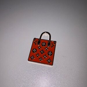 Orange Designer Tote Bag charm LV